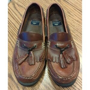 Vintage Dockers Men's Brown Color Size 8.5 M Boat Loafers Moccasin With Tassels